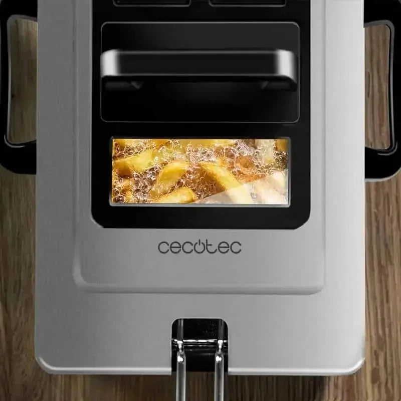 stainless steel basket | commercial-grade fryer | home kitchen use | energy saving