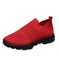 breathable knit fabric shoes | lightweight walking sneakers women | slip-on running flats | ultrasonic cleaning