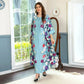 rhinestone print maxi dress | long sleeve positioning print robe | muslim women prayer dress | energy saving