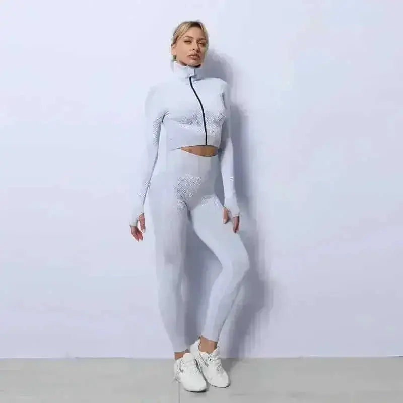 3PCS Yoga Set Seamless Sport Set Women Gym Clothing Leggings Women Crop Top Sports Bra Women Fitness Gym Set Womens Outfit...
