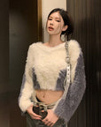 Women's Autumn And Winter V-neck Mink Fur Short Sweater
