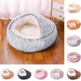 Deep Sleep Half-pack Semi-enclosed Dual-use Plush Round Pet Bed Meifu Market