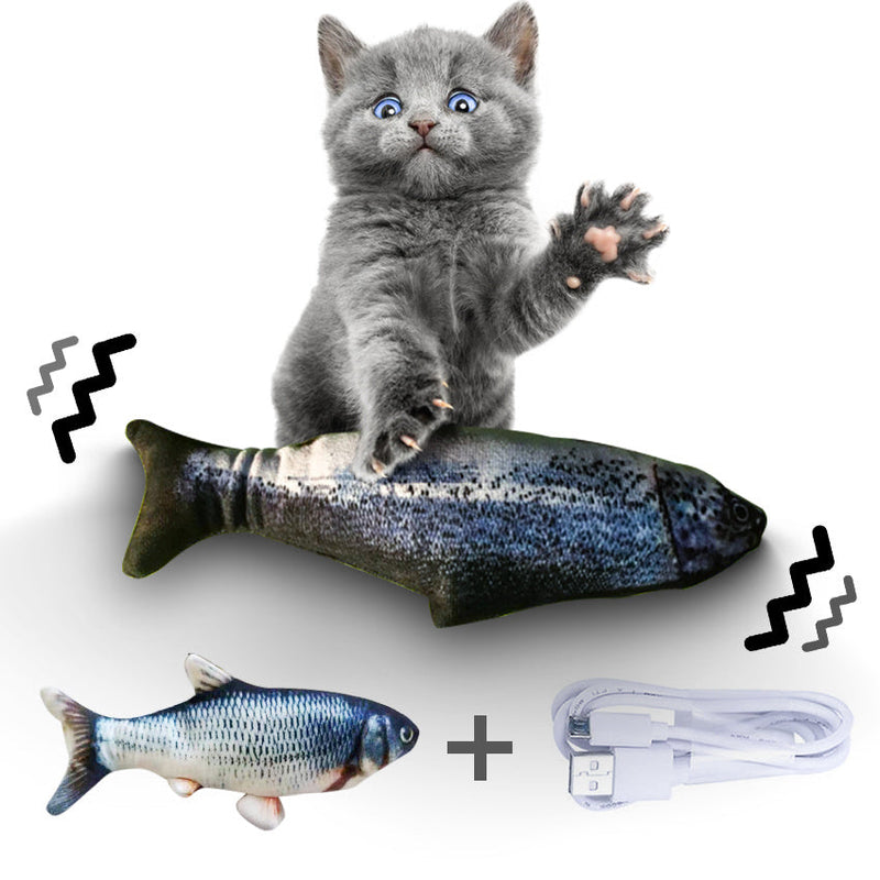 Electric Fish Cat Toy - Jumping Simulation Interactive USB Rechargeable Meifu Market