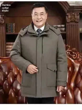 waterproof shell construction | thermal detachable liner | mid-length mens coat | energy saving