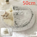 2-in-1 Dog & Cat Bed - Round Plush Warm Winter Pet House Meifu Market