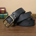 thick pure copper pin buckle | genuine cattlehide leather belt | heavy-duty leather belt | energy saving