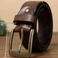 Retro Handmade Pure Copper Pin Buckle Cowhide Men's Belt meifu market