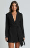 Women's Lace Up Long Sleeve Coat Slim Fit Mid-Length Jacket Meifu Market