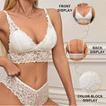 seamless lace bra set | wire-free gathered panties | invisible under clothing | energy saving