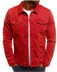 Casual Men Jacket Denim Button Shirt Meifu Market