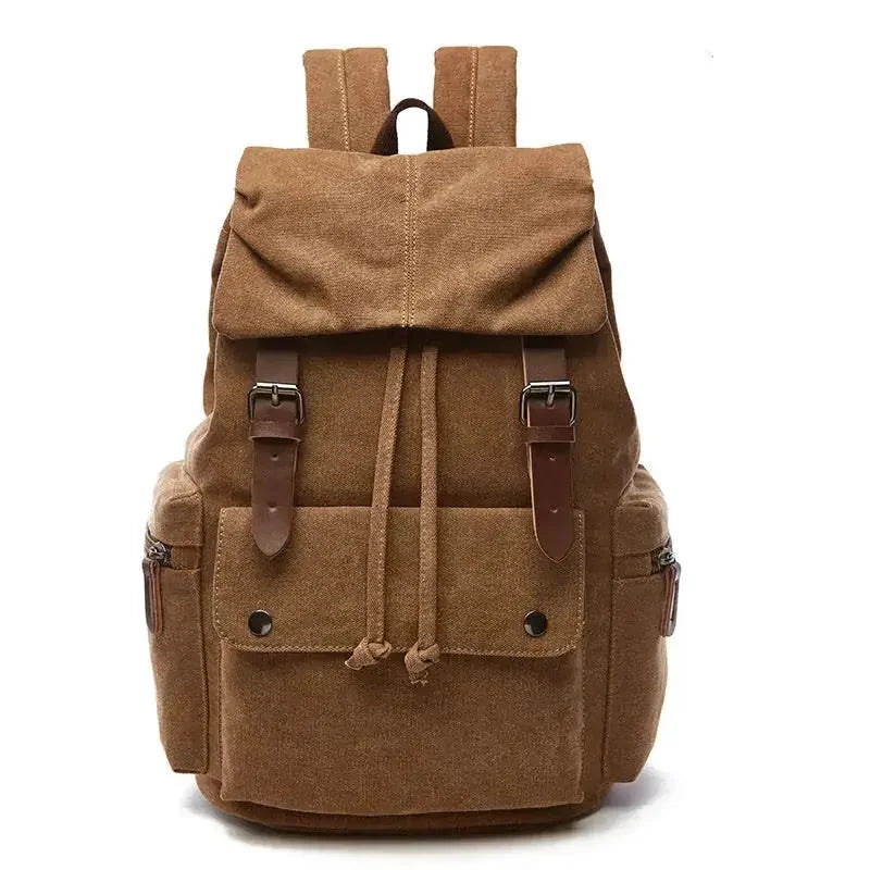 waterproof canvas backpack | 15-inch laptop compartment | vintage travel backpack | energy saving