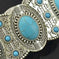 elastic turquoise bracelet | adjustable boho bangle | vintage tribal jewelry | energy saving