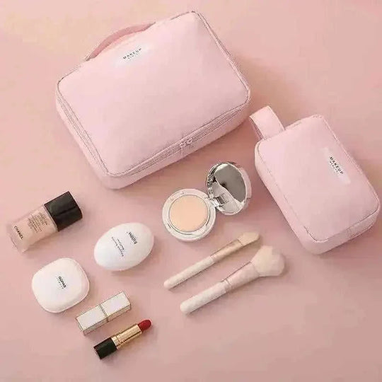 Large Capacity Waterproof Makeup Bag | Portable Organizers for Women Blue L - color variant display