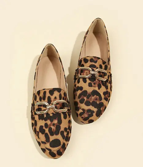 Leopard Print Casual Soft Bottom Pumps Women Casual Shoes Round Toe Flats Meifu Market