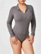 seamless shapewear jumpsuit | long sleeve bodysuit for women | slimming romper with zipper | ultrasonic cleaning