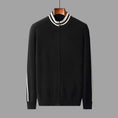 half-zip knitted sweater | slim-fit mens sweater | merino wool blend | energy saving