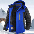 fleece-lined jacket for men | mid-length insulated parka | heavy-duty cold weather coat | ultrasonic cleaning