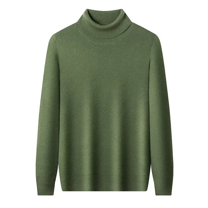 Non-scratchy Thermal Turtleneck Woolen Sweater Men's Thickened Solid Color Minimalist Long Sleeve Meifu Market