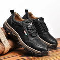 Men's British Style Round Toe Leather Shoes Meifu Market