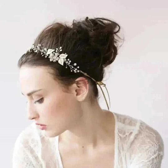 handmade pearl bridal crown | swarovski crystal hair ornament | wedding hair accessories for bride | ultrasonic cleaning