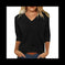 3 Pack 3 4 Sleeve Shirts For Women V Neck T Shirt Fall Casual Tops Basic Base Layer Undershirts Tees - side view...