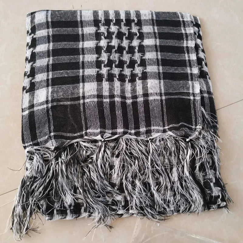 polyester houndstooth scarf | tactical neck gaiter | arabic keffiyeh square scarf | energy saving