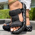 Platform Sandals Summer Braided Knit Hollow Open Toe Slipper Sandals - Anklet Not Included Meifu Market