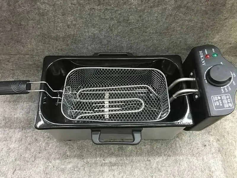 stainless steel fryer basket | commercial-grade fryer | adjustable temperature control | ultrasonic cleaning