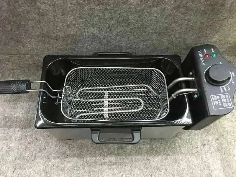 stainless steel basket | commercial-grade fryer | home kitchen use | energy saving