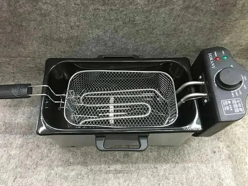 stainless steel basket | commercial-grade fryer | home kitchen use | energy saving