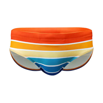 Multi-color Stripe Fashion Trendy Print Holiday Briefs Meifu Market