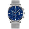 stainless-steel mesh band | 40mm case diameter | sapphire crystal glass | energy saving
