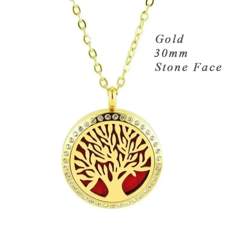 stainless steel pendant necklace | tree of life diffuser necklace | essential oil jewelry for women | ultrasonic cleaning
