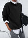 Fashion Long Sleeve Pullover Sweater Fall And Winter Fashion Solid Color Knitted Tops For Women Clothing Meifu Market
