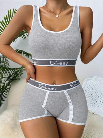 Workout Underwear Cotton Wide-brimmed Letters Sports Underwear Suit Meifu Market