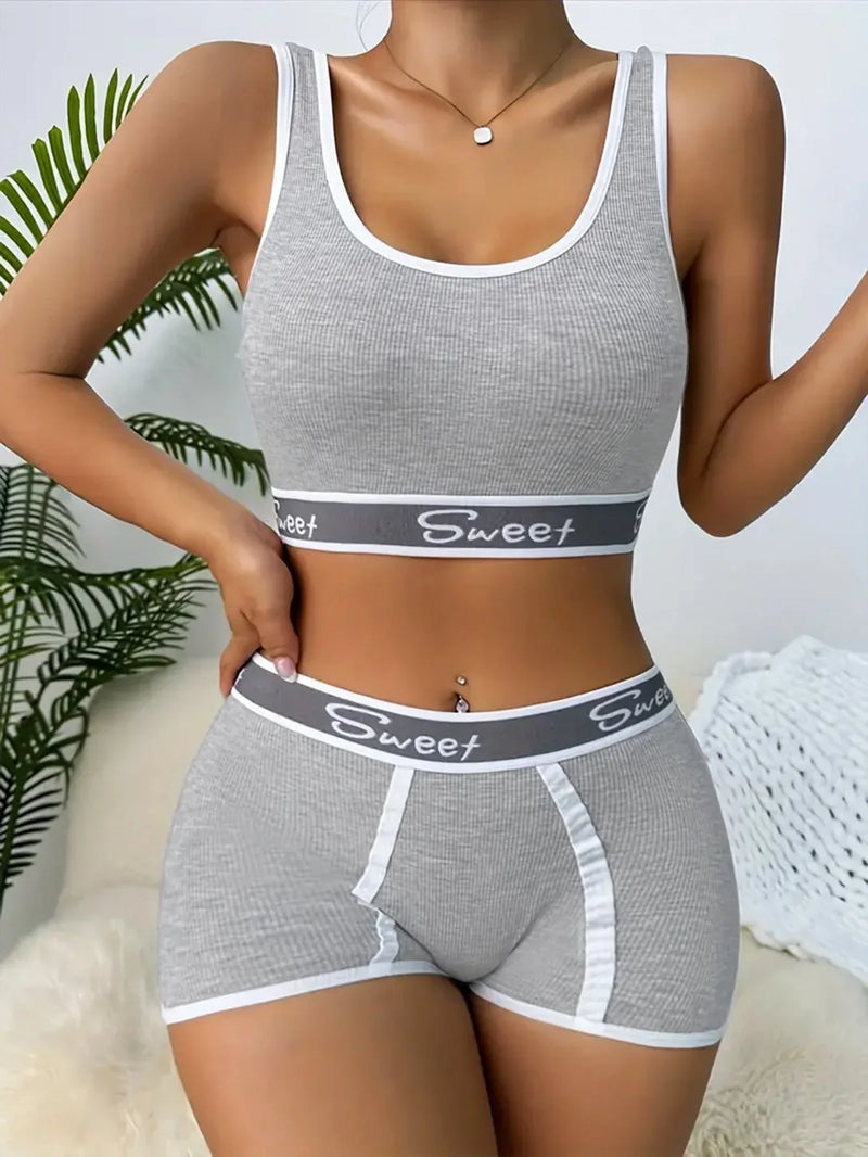 Workout Underwear Cotton Wide-brimmed Letters Sports Underwear Suit Meifu Market