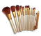 professional makeup brush set | stainless steel brush handles | vegan synthetic bristles | ultrasonic cleaning