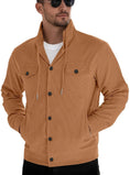 corduroy jacket for men | cotton blend material | casual outerwear jacket | energy saving