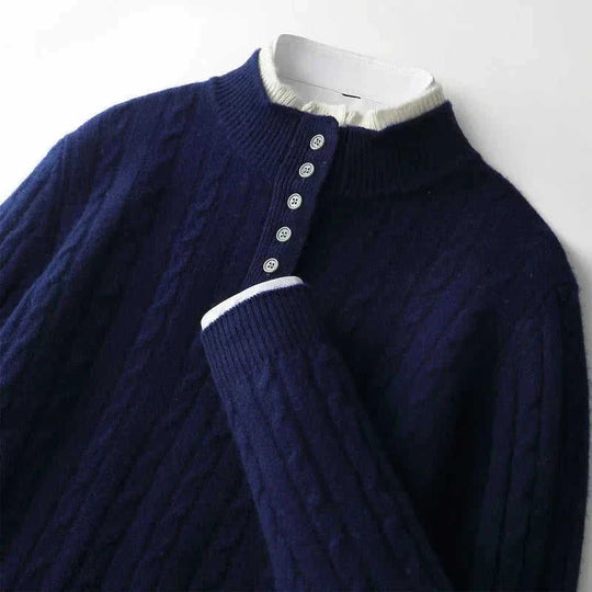 heavyweight cotton sweater | oversized fit pullover | mens thick knitwear | energy saving