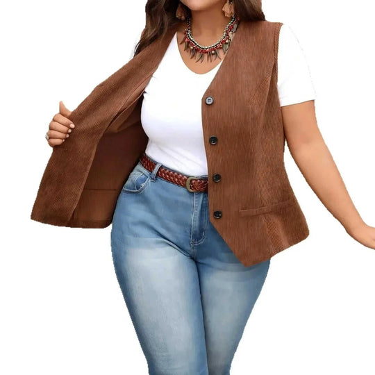 corduroy vest coat for women | loose fit corduroy vest | slim fit womens vest | ultrasonic cleaning