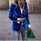 Women's Velvet Blazer Slim Fit Single Breasted Suit Jacket Meifu Market
