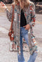Printed Beach Cardigan Long Sleeve Top LC2542146 Color - scale comparison view