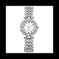 2-Piece Women's Watch & Bracelet Set - Luxury Fashion Jewelry Gift Set with Silver Strap Quartz Watch Gold - side view sho...