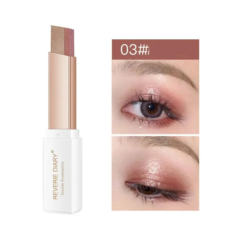 waterproof eyeshadow stick | double-ended eyeshadow pen | long-lasting shimmer eyeshadow | ultrasonic cleaning