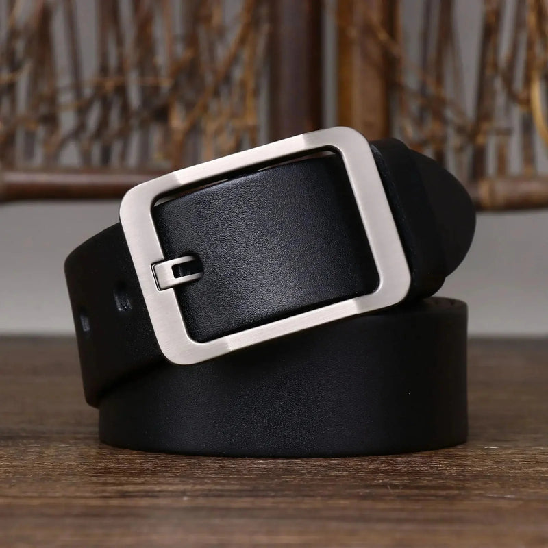 stainless-steel buckle | genuine-leather belt | office-to-casual belt | energy saving