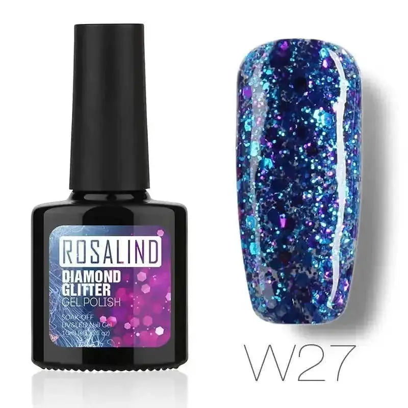 Diamond Nail Gel Polish - Reflective Glitter Gel for Nail Art | 10ml UV/LED RBW48 - color variant display