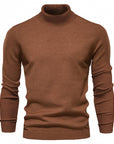 Men's Solid Color Slim Pullover Turtleneck Sweater Winter Casual Tops Clothing Meifu Market