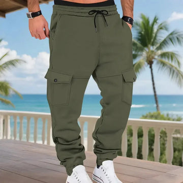 fleece-lined cargo pants | water-resistant outdoor pants | multi-pocket hiking pants | energy saving