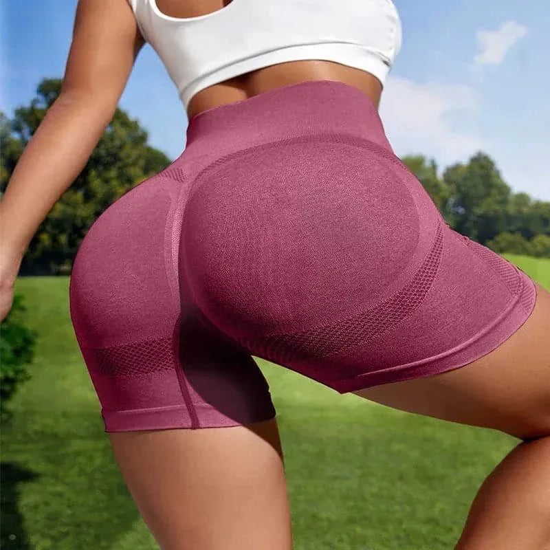 seamless yoga shorts | high waisted workout shorts | athletic gym leggings | energy saving