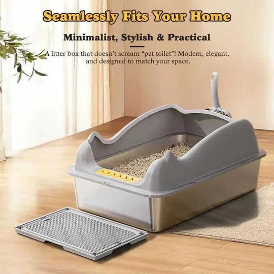Large Stainless Steel Cat Litter Box Meifu Market